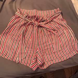 Red blue stripe shorts sz. S Indigo Rein